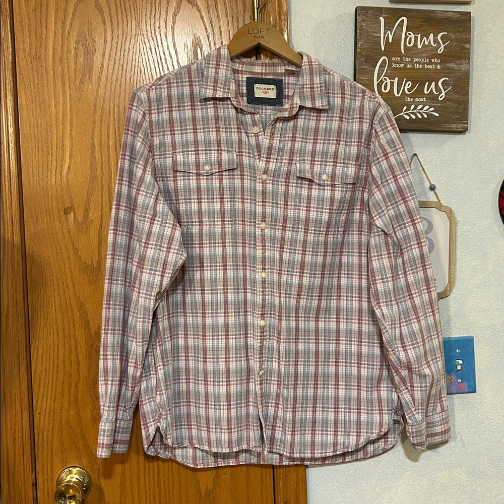 Dockers Plaid Dress Shirt - Men’s Size Large